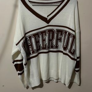 White detail sweater